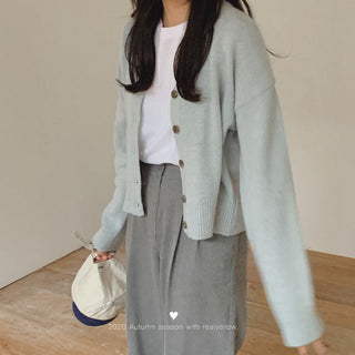 Korea Chic V -neck Cardigan