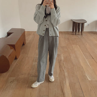 Korea Chic V -neck Cardigan