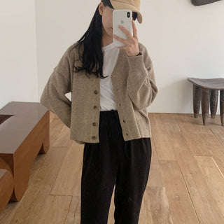 Korea Chic V -neck Cardigan
