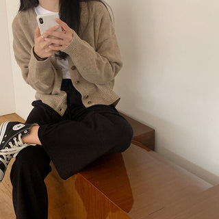 Korea Chic V -neck Cardigan