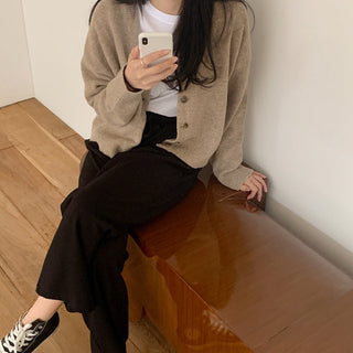 Korea Chic V -neck Cardigan