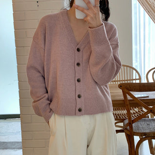 Korea Chic V -neck Cardigan