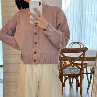 Korea Chic V -neck Cardigan