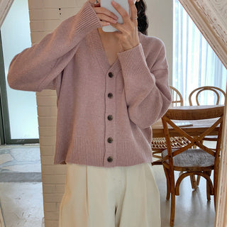 Korea Chic V -neck Cardigan