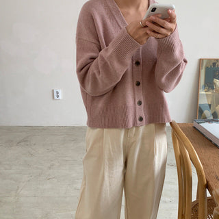 Korea Chic V -neck Cardigan