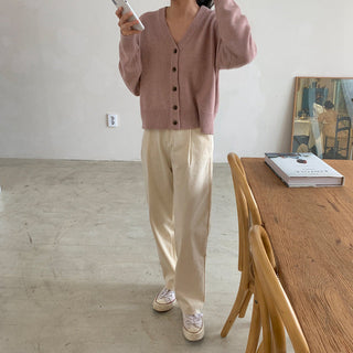 Korea Chic V -neck Cardigan