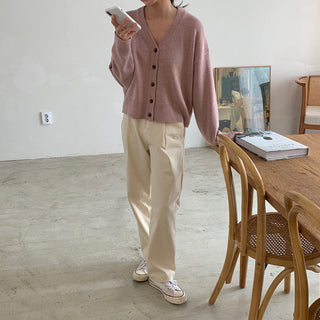 Korea Chic V -neck Cardigan
