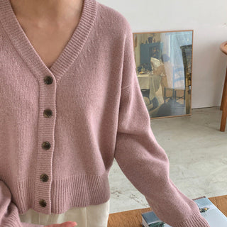 Korea Chic V -neck Cardigan