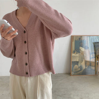 Korea Chic V -neck Cardigan