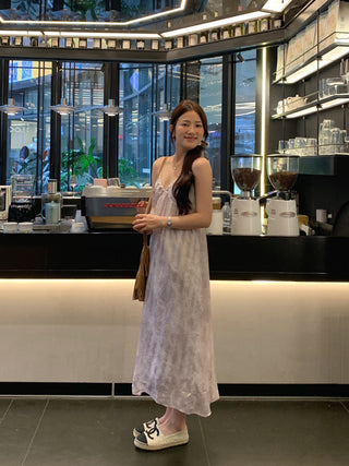 Retro floral pattern sleeveless dress