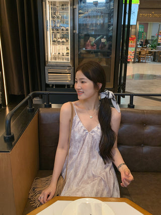 Retro floral pattern sleeveless dress