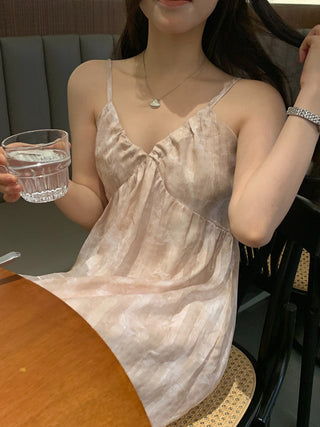 Retro floral pattern sleeveless dress