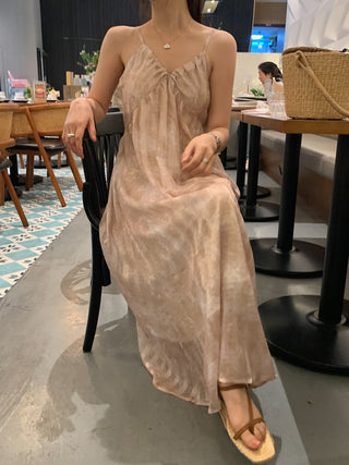 Retro floral pattern sleeveless dress