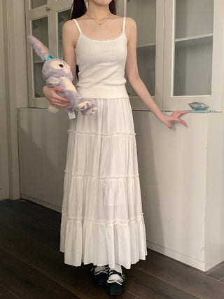 Pure Cotton A-line Maxi Skirt