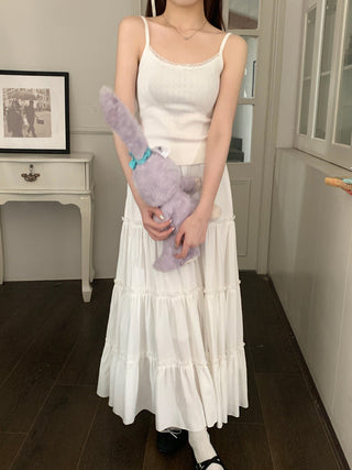 Pure Cotton A-line Maxi Skirt