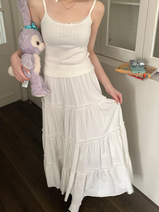 Pure Cotton A-line Maxi Skirt