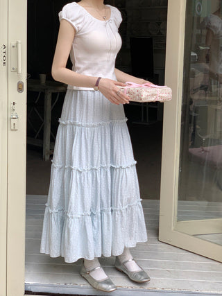 Pure Cotton A-line Maxi Skirt