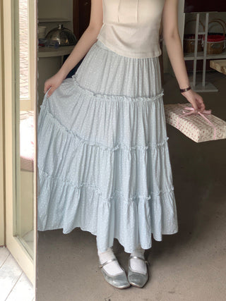 Pure Cotton A-line Maxi Skirt