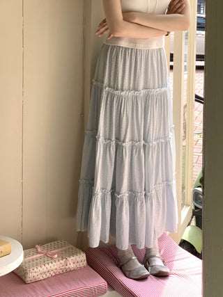 Pure Cotton A-line Maxi Skirt