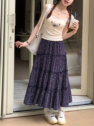 Pure Cotton A-line Maxi Skirt
