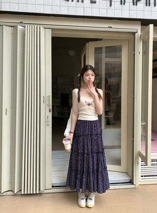 Pure Cotton A-line Maxi Skirt