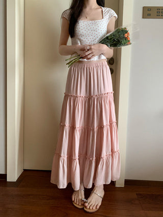 Pure Cotton A-line Maxi Skirt