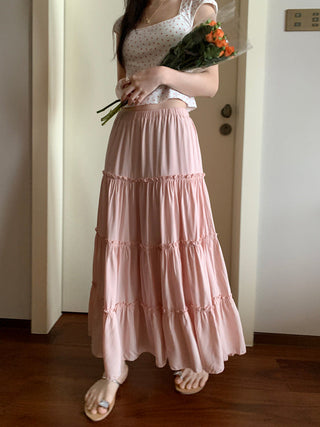 Pure Cotton A-line Maxi Skirt