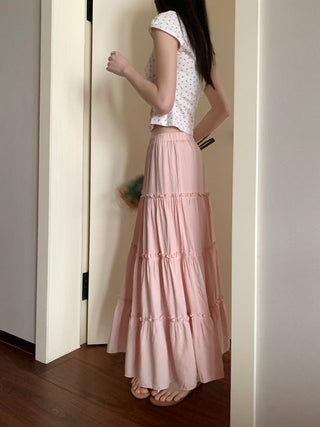 Pure Cotton A-line Maxi Skirt