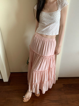 Pure Cotton A-line Maxi Skirt