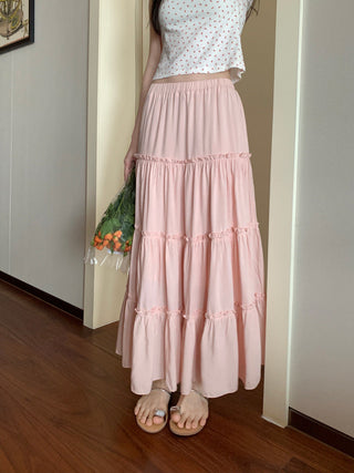 Pure Cotton A-line Maxi Skirt