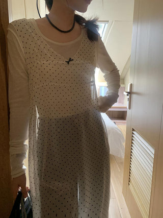 V-neck free hooded vest skirt dress