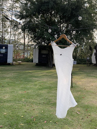 V-neck free hooded vest skirt dress