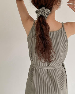 Korea strap waist thin sleeveless camisole dress