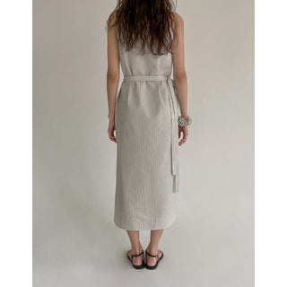 Korea strap waist thin sleeveless camisole dress