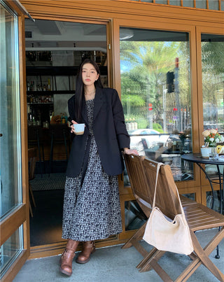 Floral long sleeved dress
