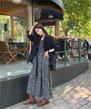 Floral long sleeved dress