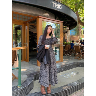 Floral long sleeved dress
