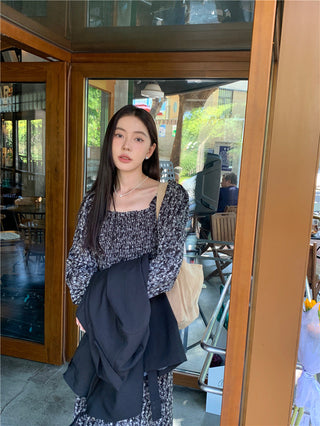 Floral long sleeved dress