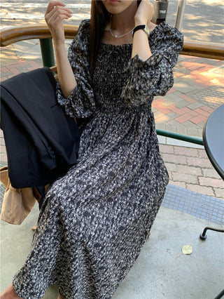 Floral long sleeved dress