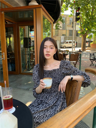 Floral long sleeved dress