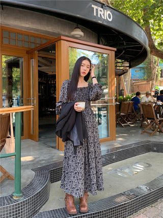 Floral long sleeved dress