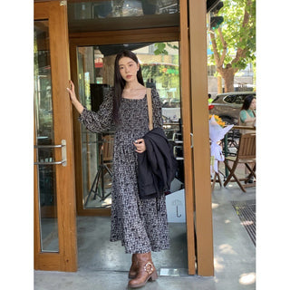 Floral long sleeved dress