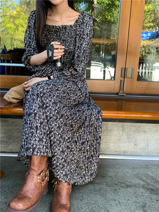 Floral long sleeved dress