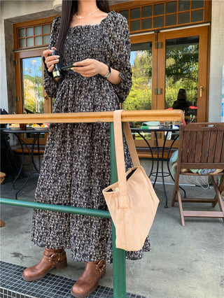 Floral long sleeved dress