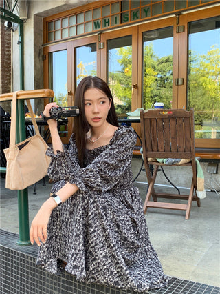 Floral long sleeved dress
