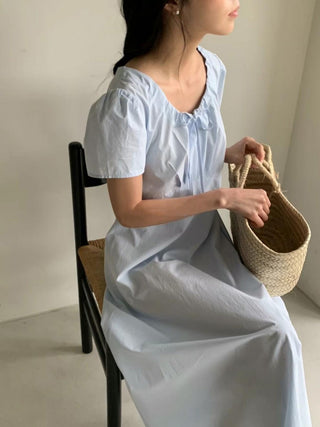 Round neck drawers lace dress