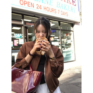 Korea retro suede jacket