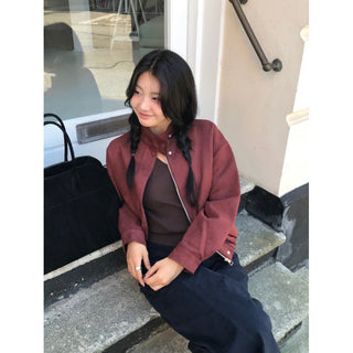 Korea retro suede jacket
