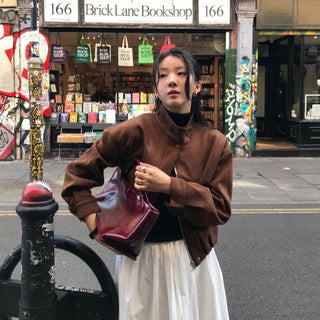 Korea retro suede jacket
