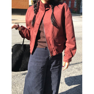 Korea retro suede jacket